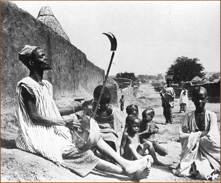 Grand tableau de sable africain du sénégal musiciens les deux