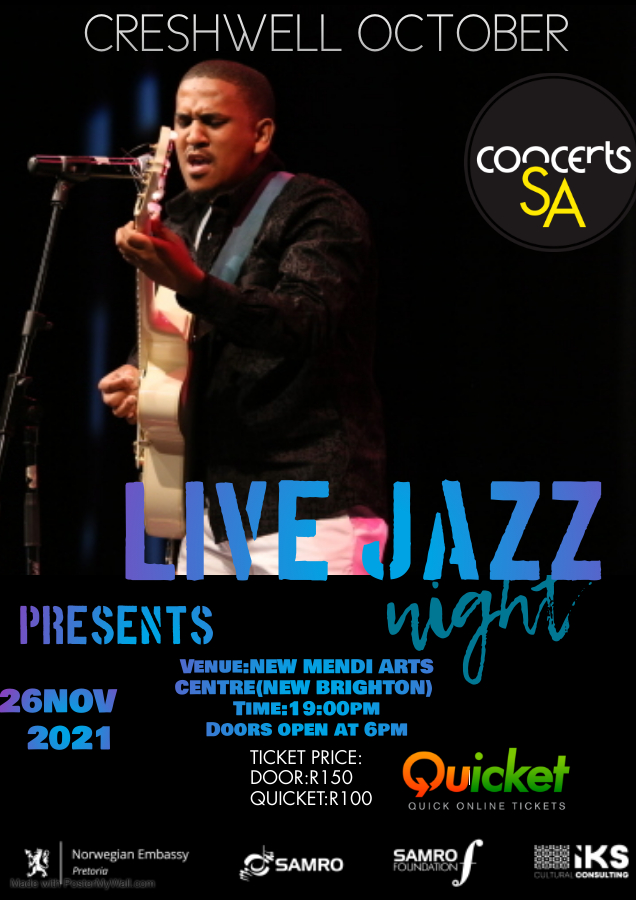CRESWELL OCTOBER PRESENTS LIVE JAZZ NIGHT | Music In Africa