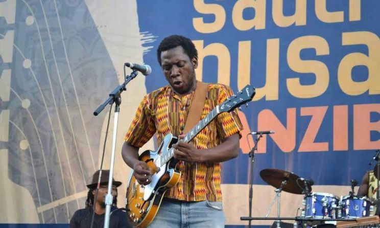 Leo Mkanyia performing at Sauti za Busara