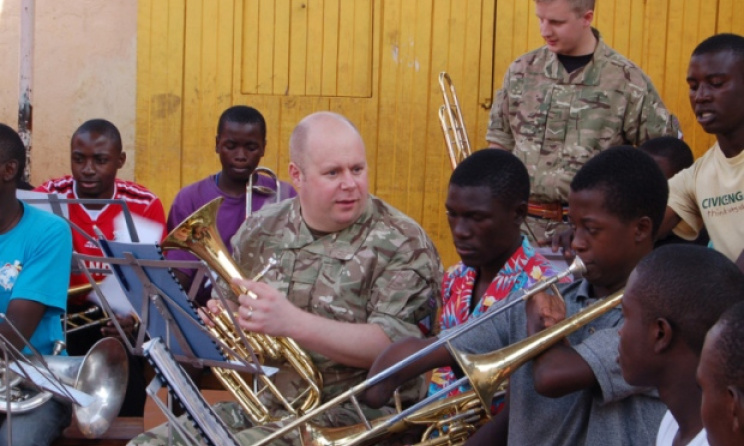 CAMUS's Corporal Wayne Filer coaching a brass class. Photo: blackpoolgazette.co.uk