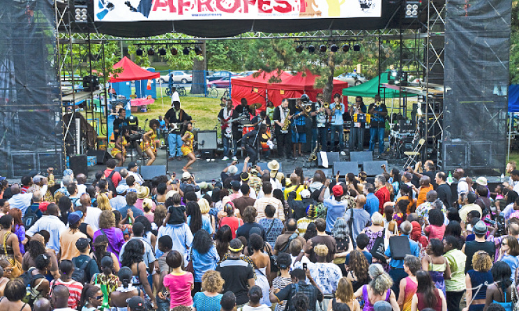The crowd and stage at a previous Afrofest. Photo: afrofest.ca