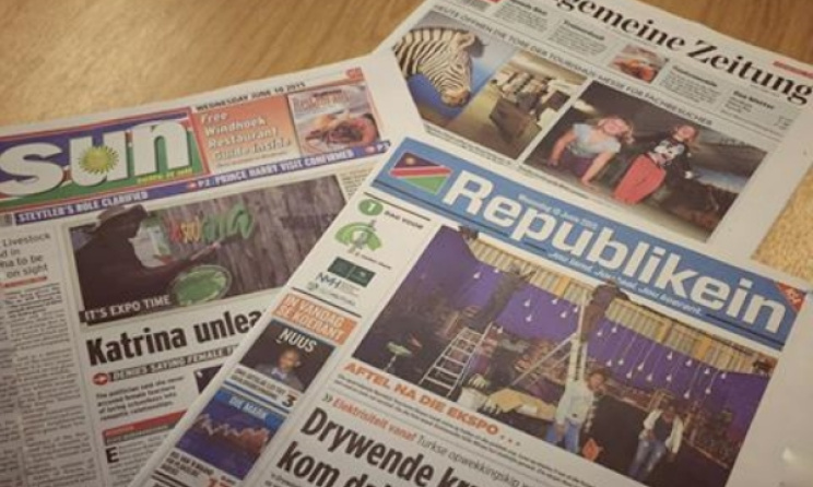 Some Namibian newspapers. Photo: namibiatourismexpo.wordpress.com