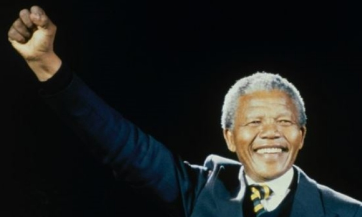 Nelson Mandela at the International Tribute to a Free SA in 1990. Photo: www.onehumanityfilm.com