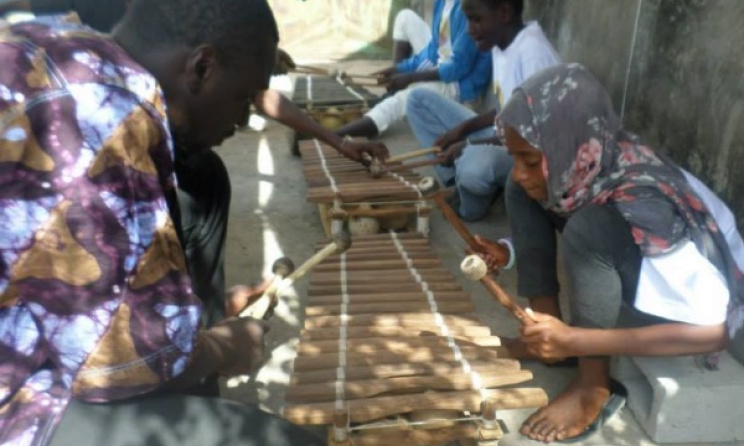 Students at the Amadu Bansang Jobarteh School of Music. Photo: Facebook