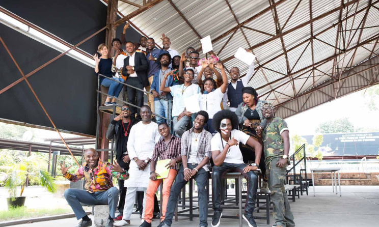 Les participants et les formateurs de l'atelier Music In Africa à Kinshasa (ph) Goethe-Institut/Catherine Trautes