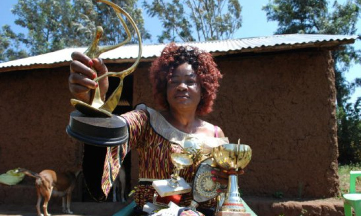 Princess Jully with some of her awards. Photo: www.sde.co.ke