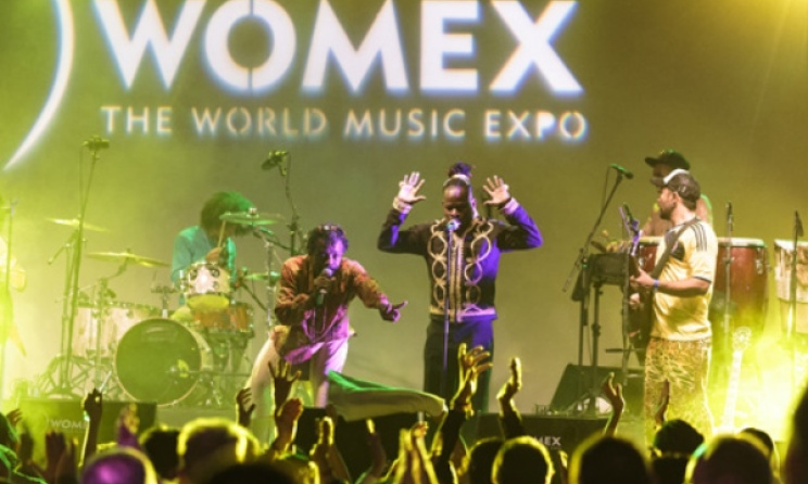 Colombian band Tribu Baharu at WOMEX 2014. Photo: worldmusiccentral.org