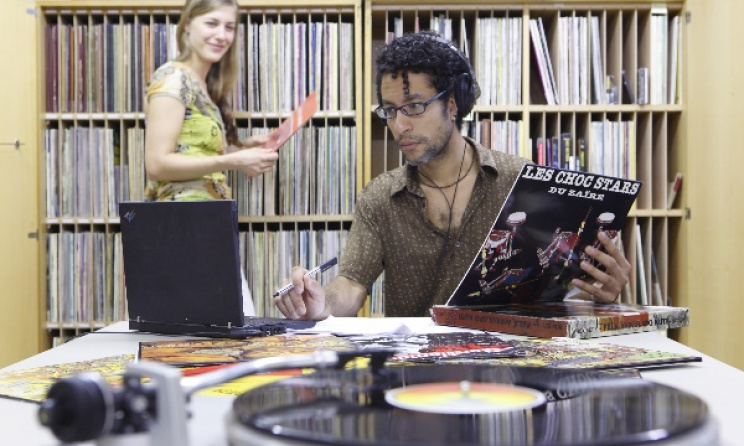 Inside the African Music Archives (AMA) in Germany. Photo: Thomas Hartmann / www.uni-mainz.de