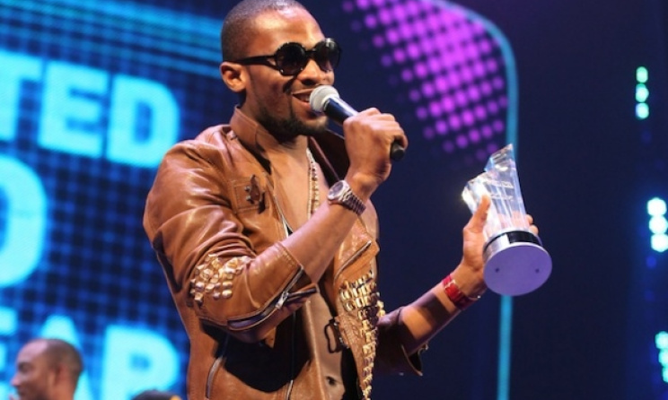 D'banj after winning the Best Male Video award in 2012. Photo: thenet.ng