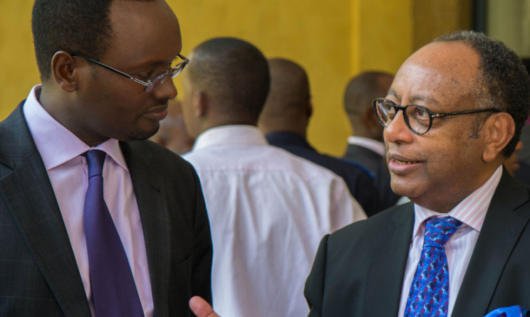 Rwanda's Ministry of Trade Permanent Secretary Emmanuel Hategeka and WIPO Director Kifle Shenkoru. Photo: www.newtimesrwanda.com