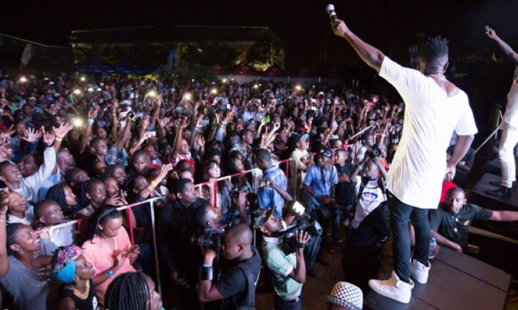 Revelers during a live performance. Photo by Kimberly Ross photography