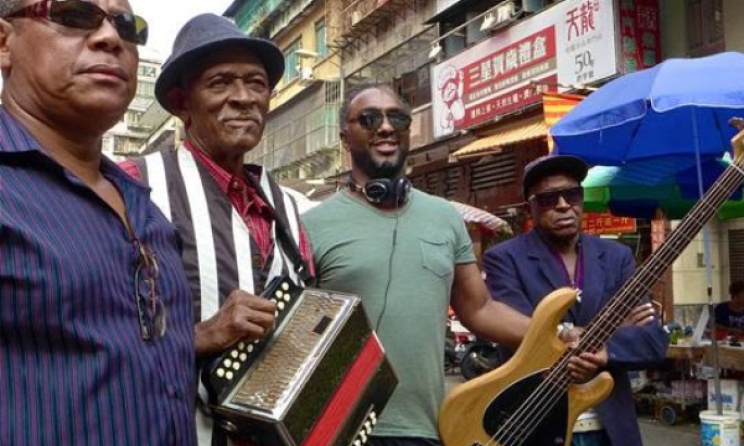 Cape Verde musician Bitori and his band. Photo: Analog Africa