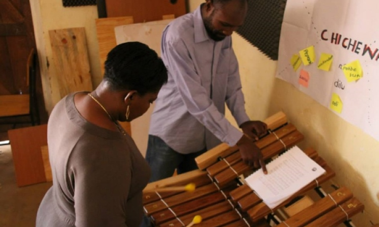 Marimba lessons at Music Crossroads Malawi. Photo: Facebook