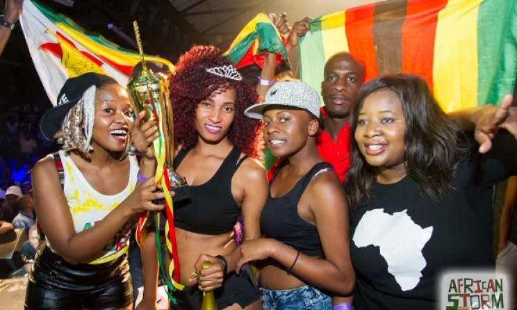 Beverly Sibanda with her trophy after winning the African Storm Dancehall Queen contest. Photo: African Storm/Facebook
