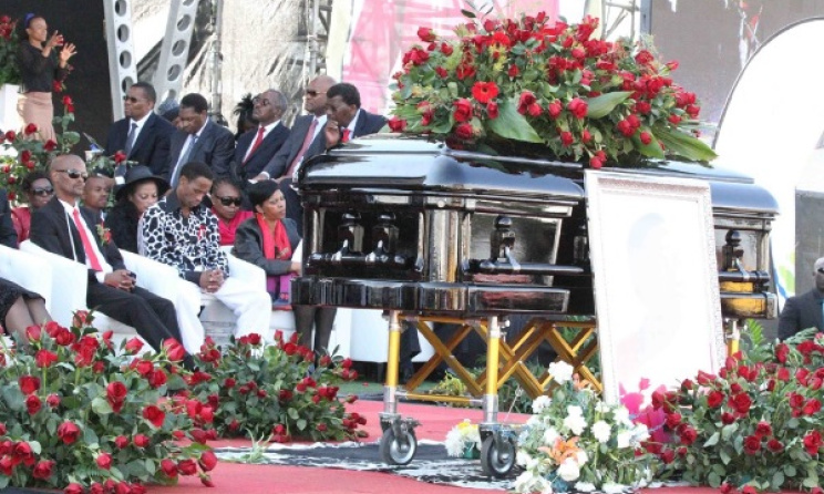 A scene from the funeral of South African singer David Masondo. Photo: icebolethugroup.co.za