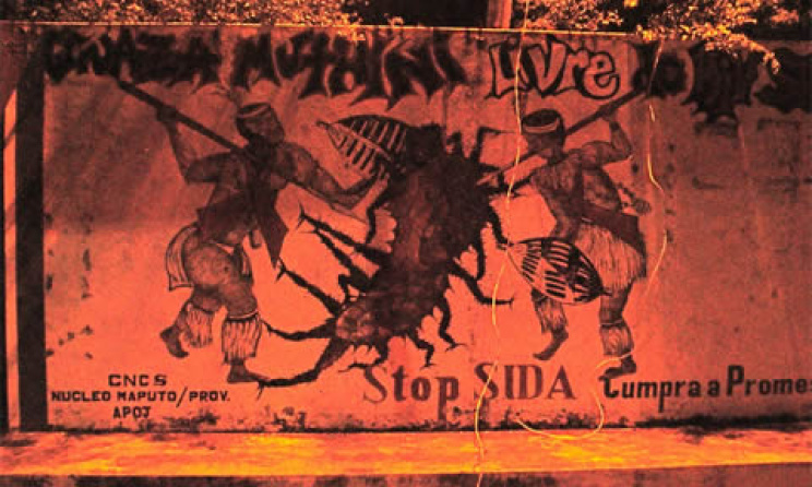 An AIDS awareness mural at Gwaza Muthini.  Photo: Dave Durbach