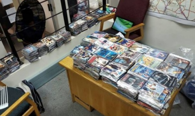 Some of the pirated DVDs confiscated by police during the recent bust in Johannesburg. Photo: mybroadband.co.za