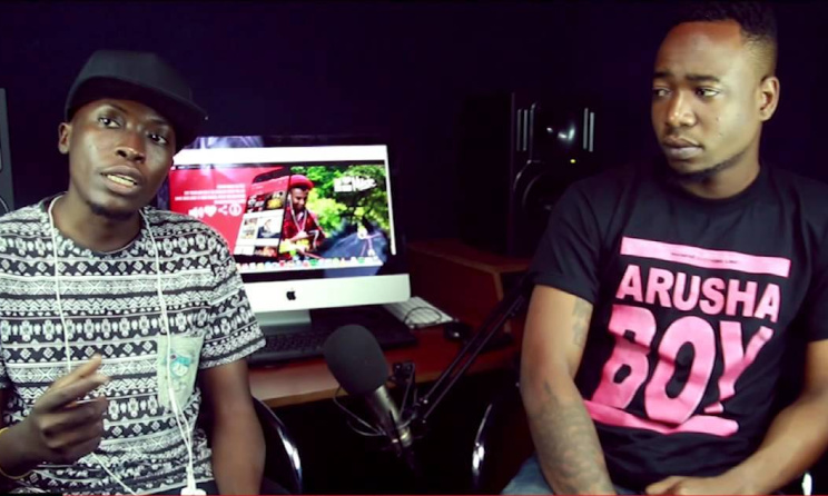 Chizika developer Ally Makongo with business partner Jimmy Jamal. Photo: Bongo5/Youtube