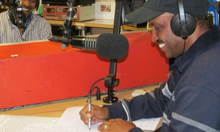 Eritrean Voices show producers in studio. Photo: www.thecitizen.org.au