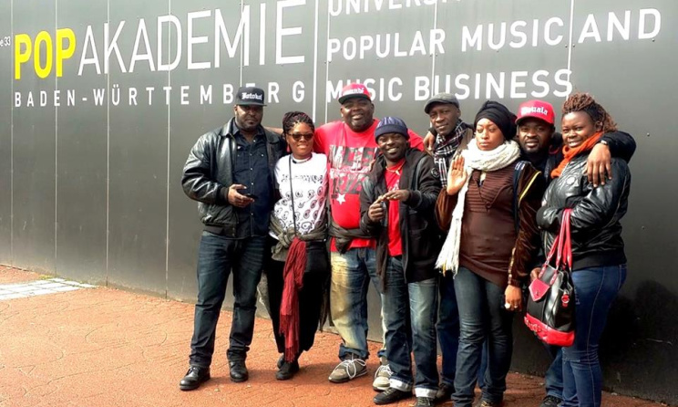 Visite des artistes camerounais à la Popakademie (Mannheim, Allemagne). Photo: Facebook Goethe-Institut Cameroun