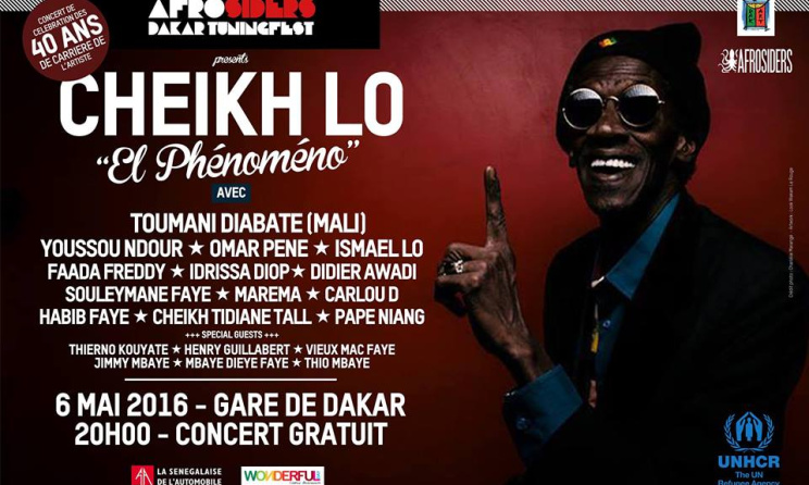 Affiche du concert des 40 ans de Cheikh Lô