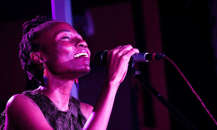 Tanzanian artist Grace Matata on Stage at DOADOA. Photo by Bwette Photography