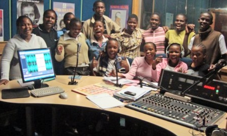 Recording a children's radio show in Swaziland. Photo: news.bbc.co.uk