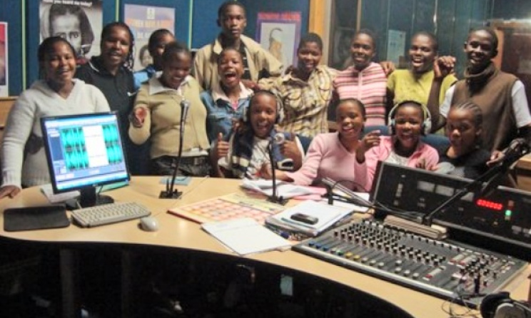 Recording a children's radio show in Swaziland. Photo: news.bbc.co.uk