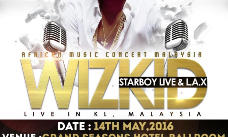Poster for Wizkid concert in Malaysia