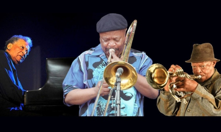 Surviving members of the Jazz Epistles: Abdullah Ibrahim, Jonas Gwangwa and Hugh Masekela. Photo: www.africanindy.com