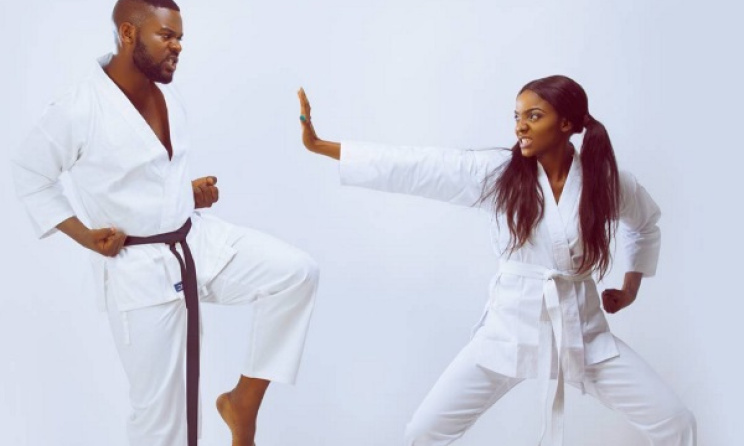 Falz and Simi in one of a series of promotional photos