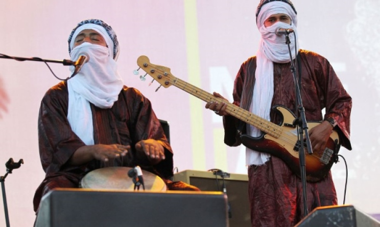 Le groupe touareg Tinariwen en 2012. (Photo) : Valéry Hache - AFP