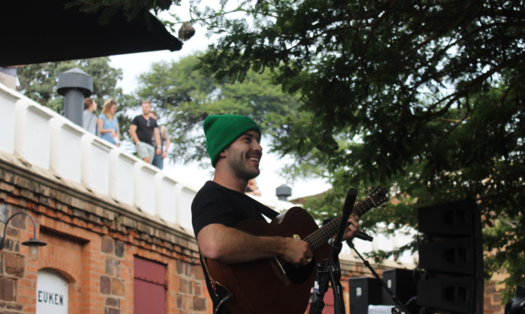 Matthew Mole at the Park acoustics. Photo: J.Driver