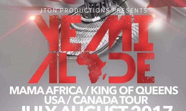 Yemi Alade, US/Canada tour promotional poster. Photo: Instagram
