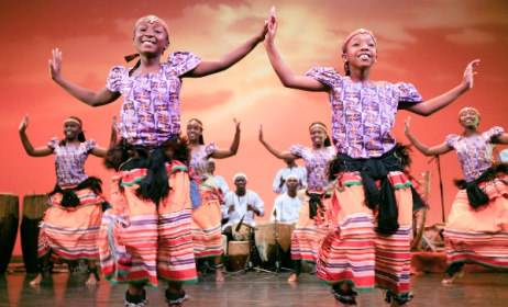 Ugandan traditional dancers. Photo: www.zeiterion.org