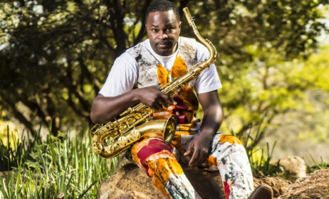 South African-based Nigerian saxophonist Femi Koya.