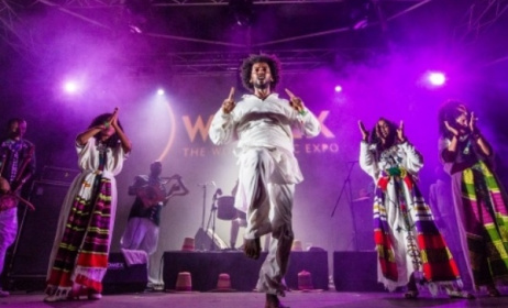Ethiopian band Ethiocolor performing at WOMEX in 2014. Photo Yannis Psathas/www.womex.com