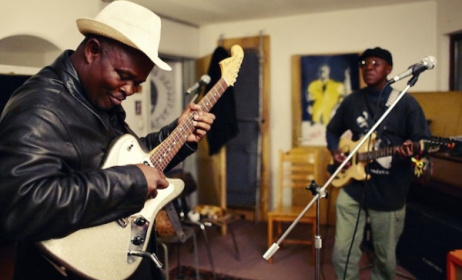 Zambian guitarists Jagari Chanda and Rikki Ililonga are still going strong. Photo: worldtreasuresmusic.com