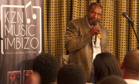 Themba Mkhize speaking at last year's KZN Music Imbizo. Photo: supplied.