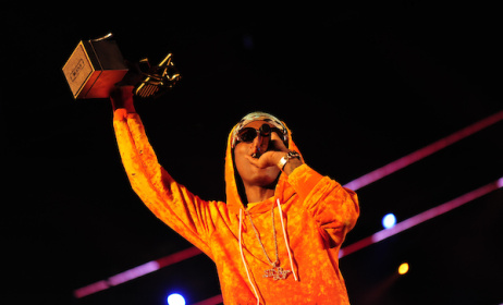 Nigeria's Wizkid accepts one of his MAMAs.   Photo: © MTV Africa Music