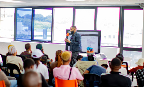 Music In Africa Foundation Executive Director, Eddie Hatitye, delivering an intellectual property (IP) training workshop on 16 November.